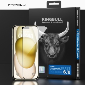 Dán cường lực Mipow KingBull HD Premium Silk trong suốt - iPhone 15 Pro 6.1"